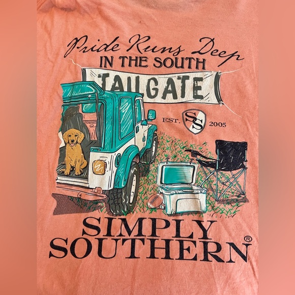 Simply Southern Long-Sleeve Tailgating T-Shirt—Size—XL - Picture 6 of 7